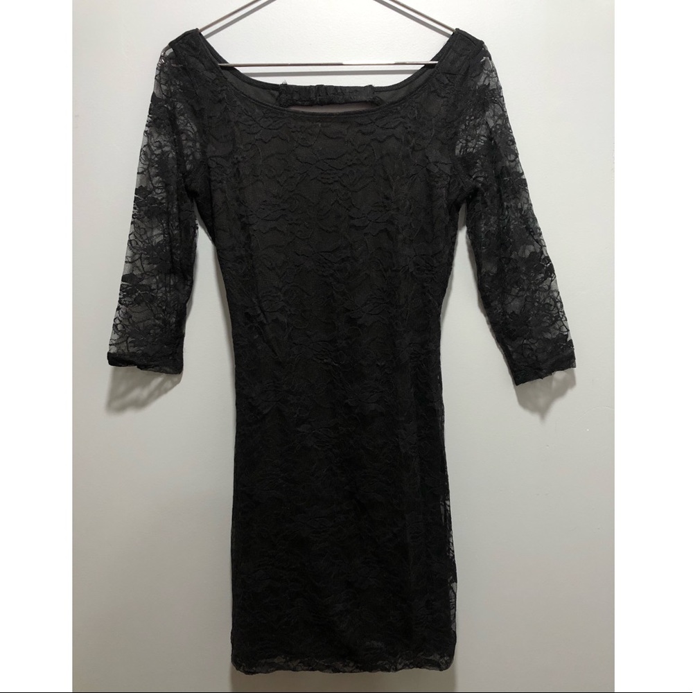 Black Lace Dress Bodycon